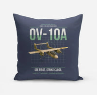 Thumbnail for OV-10A Bronco design on navy blue pillow