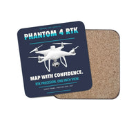 Thumbnail for DJI Phantom 4 RTK design on navy blue 1 piece coaster