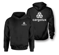 Thumbnail for Cargolux logo on black double side hoodie