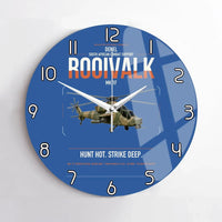 Thumbnail for Denel Rooivalk Mk 1F design on blue no frame wall clock