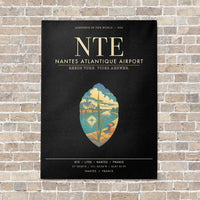 Thumbnail for Nantes Atlantique Airport NTE - Canvas Framed - Black