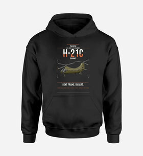 Single-Side Printing — Piasecki H-21C Shawnee Double-Side Hoodie