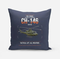 Thumbnail for Bell Canada CH-146 Griffon design on navy blue pillow
