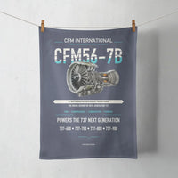Thumbnail for CFM56-7B design on navy blue towel