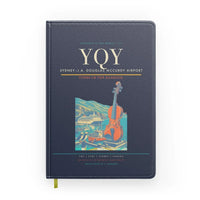 Thumbnail for Sydney–J.A. Douglas McCurdy Airport (YQY) design on navy blue notebook