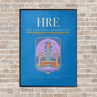 Thumbnail for Robert Gabriel Mugabe International Airport HRE vertical canvas print - framed - turquoise background