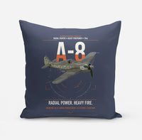 Thumbnail for Focke-Wulf Fw 190A-8 design on navy blue pillow