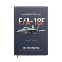 Thumbnail for F-A-18F Super Hornet Block III Two Crew One Strike design on navy blue notebook