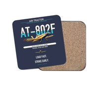 Thumbnail for Air Tractor AT-802F design on navy blue 1 piece coaster