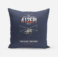 Thumbnail for Bell 412EPI design on navy blue pillow
