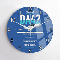 Thumbnail for Diamond DA42-VI design on blue no frame wall clock