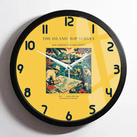 Thumbnail for VINTAGE G4209 - The Island Hop Survey - Designed Wall Clocks design on yellow framed