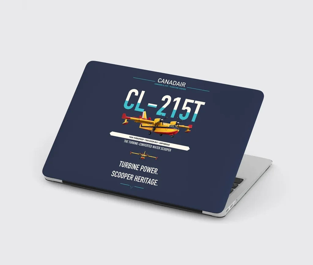 Canadair CL-215T design on navy blue MacBook case