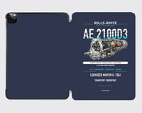Thumbnail for AE 2100D3 design on navy blue ipad tablet case