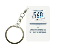 Thumbnail for Cessna Citation 560 - Citation V design on white designed key chain, double-side print