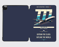 Thumbnail for Boeing 777-200LR design on navy blue ipad tablet case