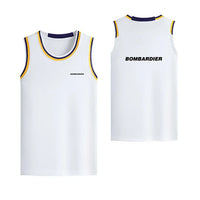Thumbnail for Bombardier & Text Designed Basketball Style Sports Tank Tops - view 16