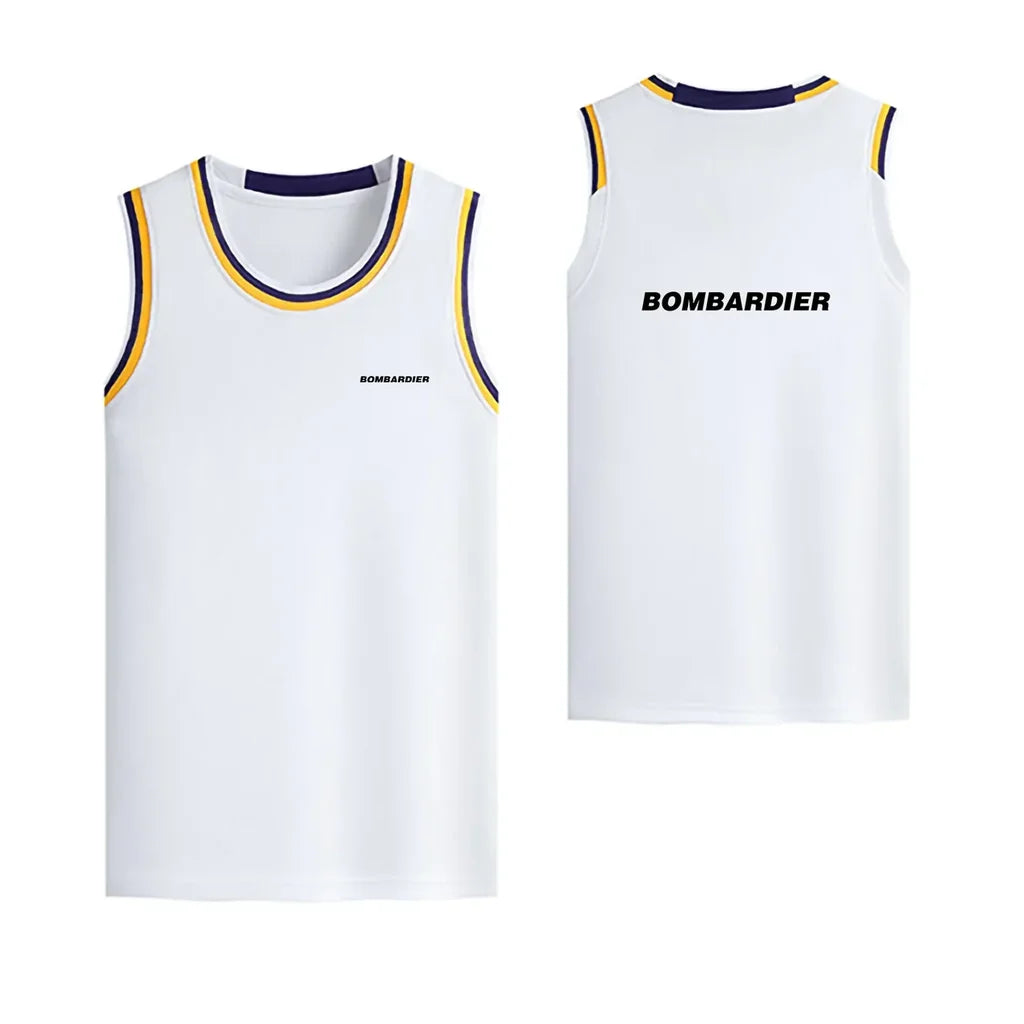 Bombardier & Text Designed Basketball Style Sports Tank Tops - view 16