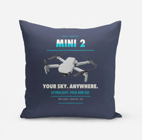 Thumbnail for DJI Mini 2 design on navy blue pillow