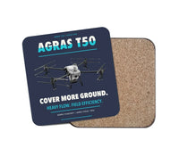 Thumbnail for DJI Agras T50 design on navy blue 1 piece coaster