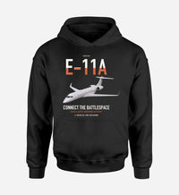 Thumbnail for E-11A BACN design on black double-side hoodie, single-side print