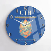 Thumbnail for Udon Thani International Airport (UTH) design on blue no frame wall clock