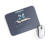 Thumbnail for Bombardier Learjet 24 design on navy blue rectangle mouse pad