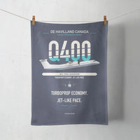 Thumbnail for De Havilland Dash 8-400 design on navy blue towel