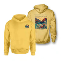 Thumbnail for VINTAGE G4193 - The River Bar Landing - Double-Side Hoodie design on yellow double side
