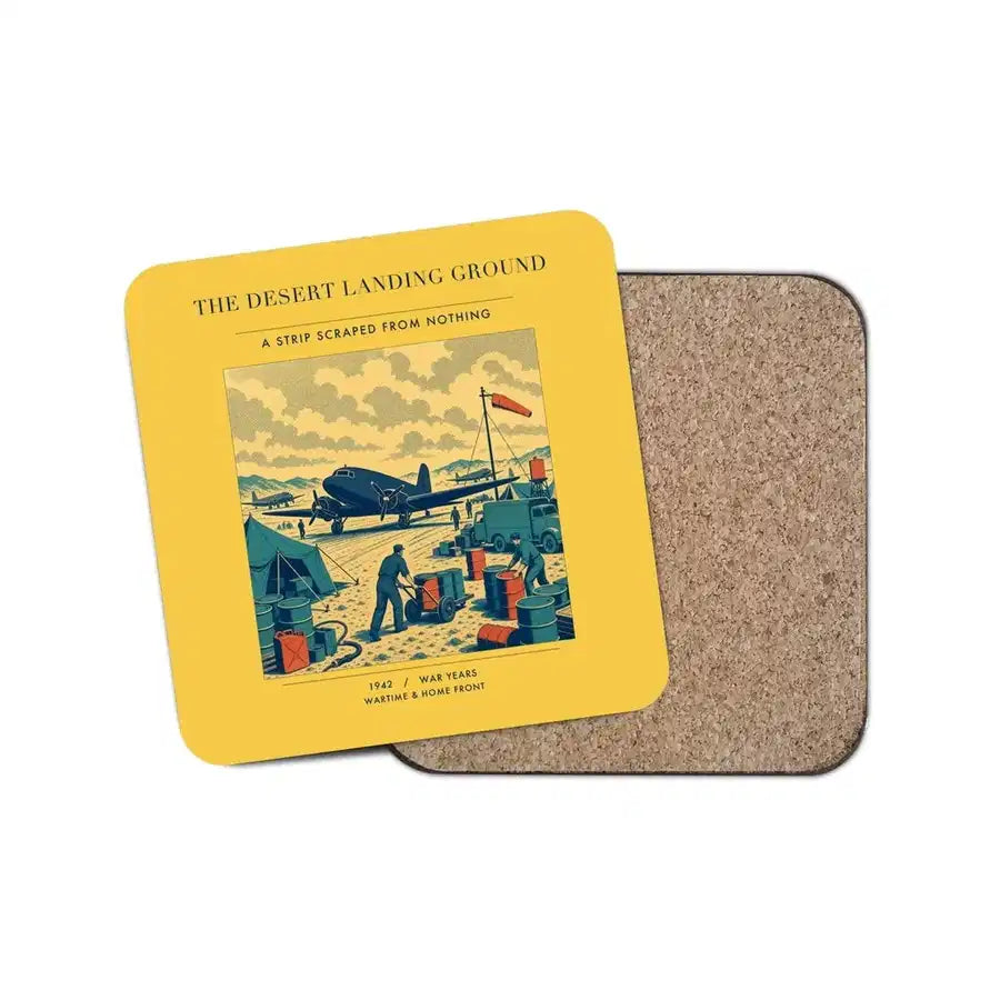 The Desert Landing Ground - Designed Coasters design on yellow 1-piece