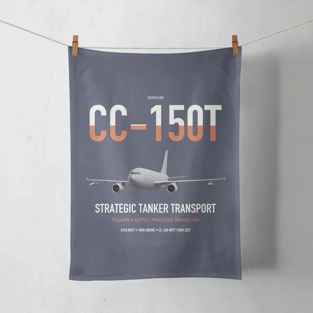 Airbus CC-150T Polaris design on navy blue towel