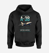 Thumbnail for A-3B Skywarrior design on black double-side hoodie