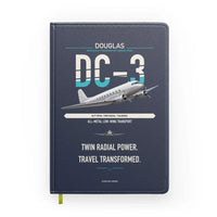 Thumbnail for Douglas DC-3 design on navy blue notebook