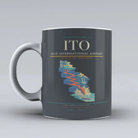 Thumbnail for Hilo International Airport (ITO) airport code design on gray ceramic mug