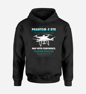 Single-Side Printing — DJI Phantom 4 RTK Drone Double-Side Hoodie