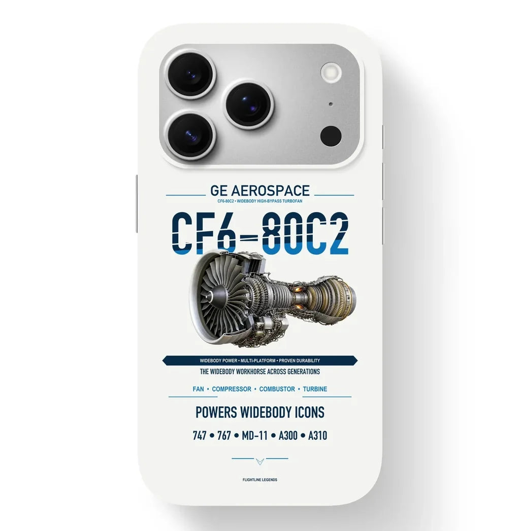 CF6-80C2 Case design on white iphone case