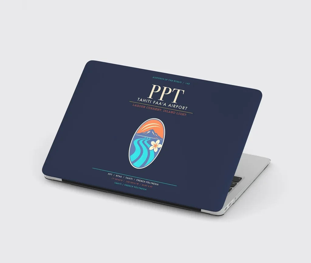 Tahiti Faa'a Airport PPT - Lagoon-Volcano Passage - Navy Blue