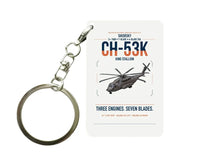 Thumbnail for Sikorsky CH-53K King Stallion design on white designed key chain, double-side print