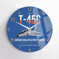 Thumbnail for T-45C Goshawk design on blue no frame wall clock