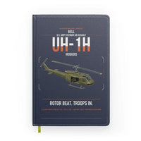 Thumbnail for Bell UH-1H Iroquois design on navy blue notebook