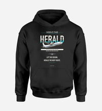 Thumbnail for Handley Page HPR.7 Dart Herald design on black hoodie single side
