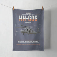 Thumbnail for Sikorsky HH-60G Pave Hawk design on navy blue towel