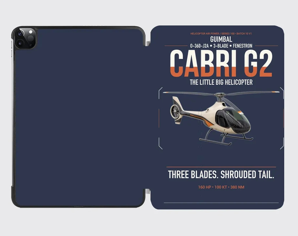 Guimbal Cabri G2 design on navy blue ipad tablet case