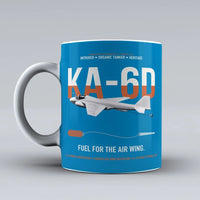Thumbnail for KA-6D Intruder design on turquoise ceramic mug, double-side print