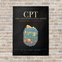 Thumbnail for Cape Town International Airport CPT - Canvas Framed - Black