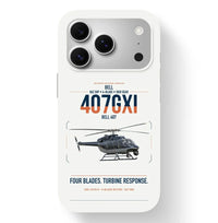 Thumbnail for Bell 407GXi design on white magsafe iphone case, for iPhone 17 Pro