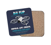Thumbnail for DJI Flip design on navy blue 1 piece coaster