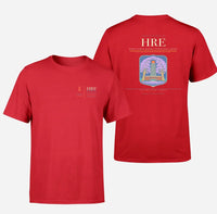 Thumbnail for Robert Gabriel Mugabe International Airport (HRE) design printed on red double-side t-shirt