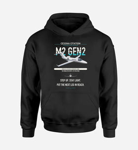Single-Side Printing — Cessna Citation M2 Gen2 Double-Side Hoodie