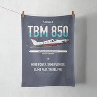 Thumbnail for Socata TBM 850 design on navy blue towel